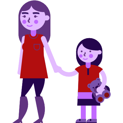 Fostering: Illustration of a child holding an adult's hand